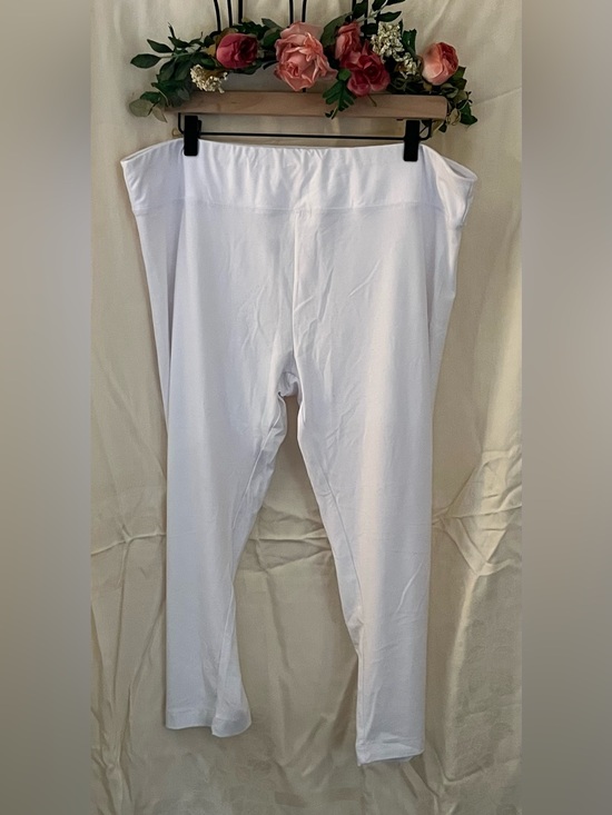 Time and Tru Pants - Time and Tru White Women's Leggings - Wide Waistband